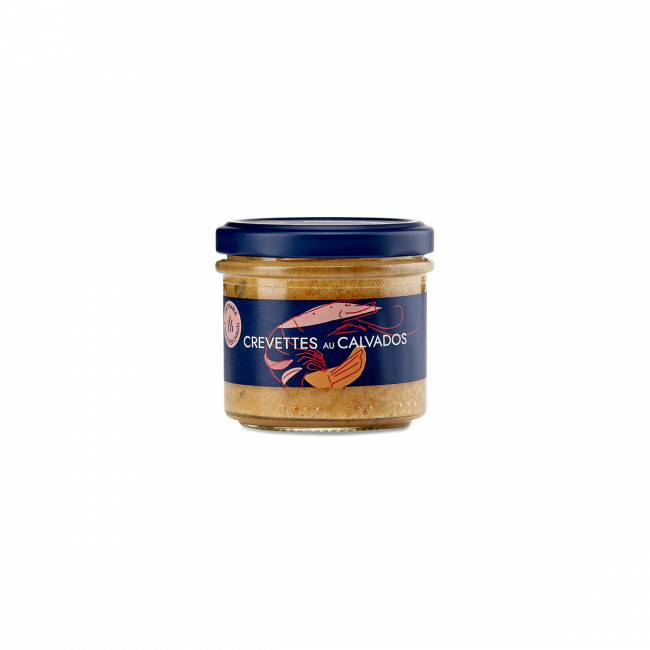 Calvados shrimp spread to enjoy hot